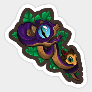 New School Snake and Mouse Sticker